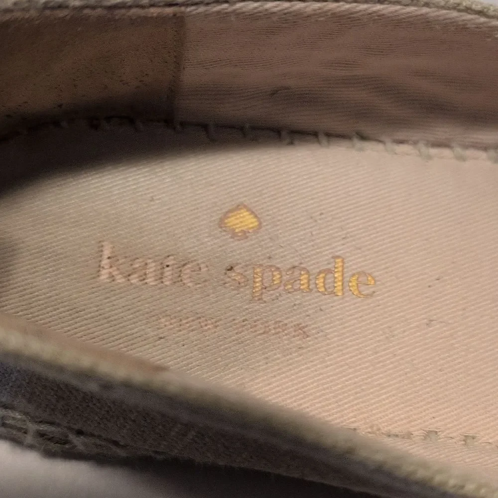 Kate Spade New York Greta Leather Wave Espadrille Flats Size 7